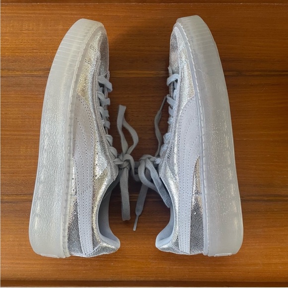Puma Silver Glitter Platform Sneakers, NWOB - Picture 10 of 15